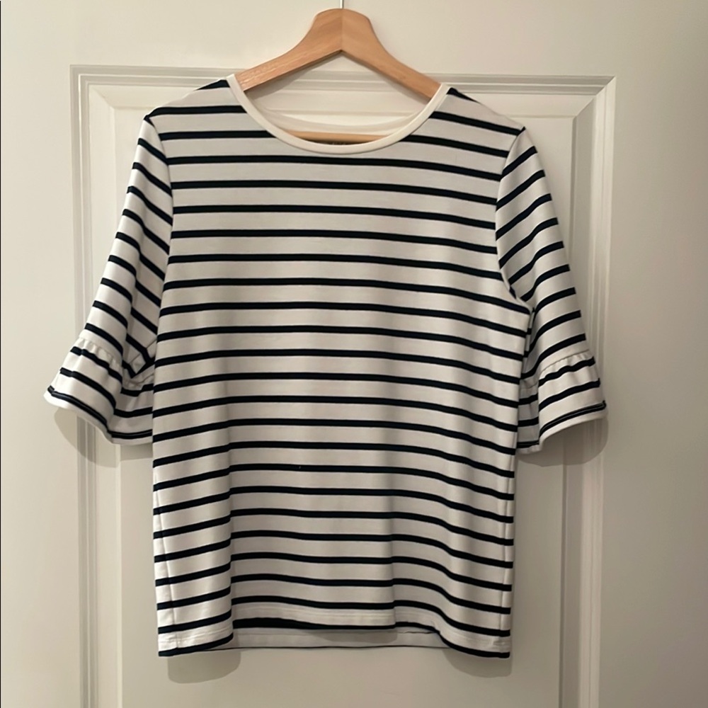 Striped Black and White Women's Top